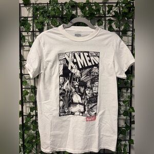 Marvel White X-Men Comic Panel Short Sleeve Tee